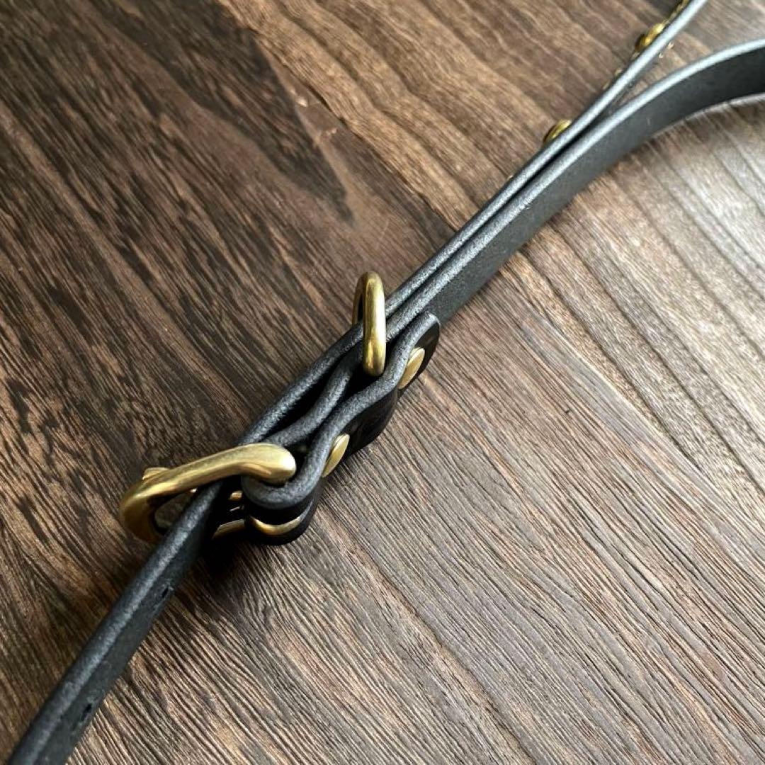 ナローロングベルト　真鍮　牛ヌメ　exca HTC CALEE