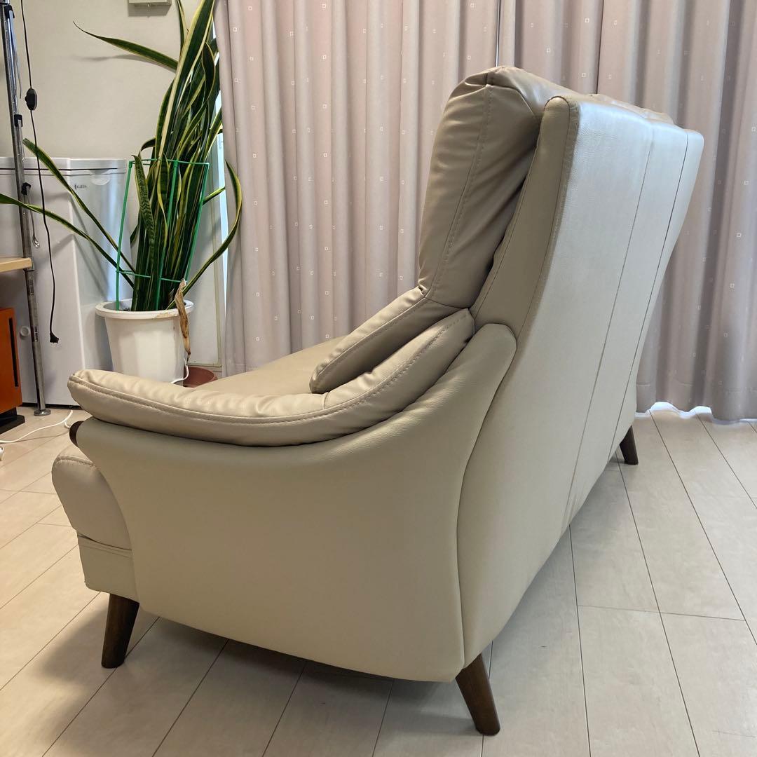 ニトリ 傷・汚れに強い合成皮革 3人用ソファ(Nシールド コウテイ3)