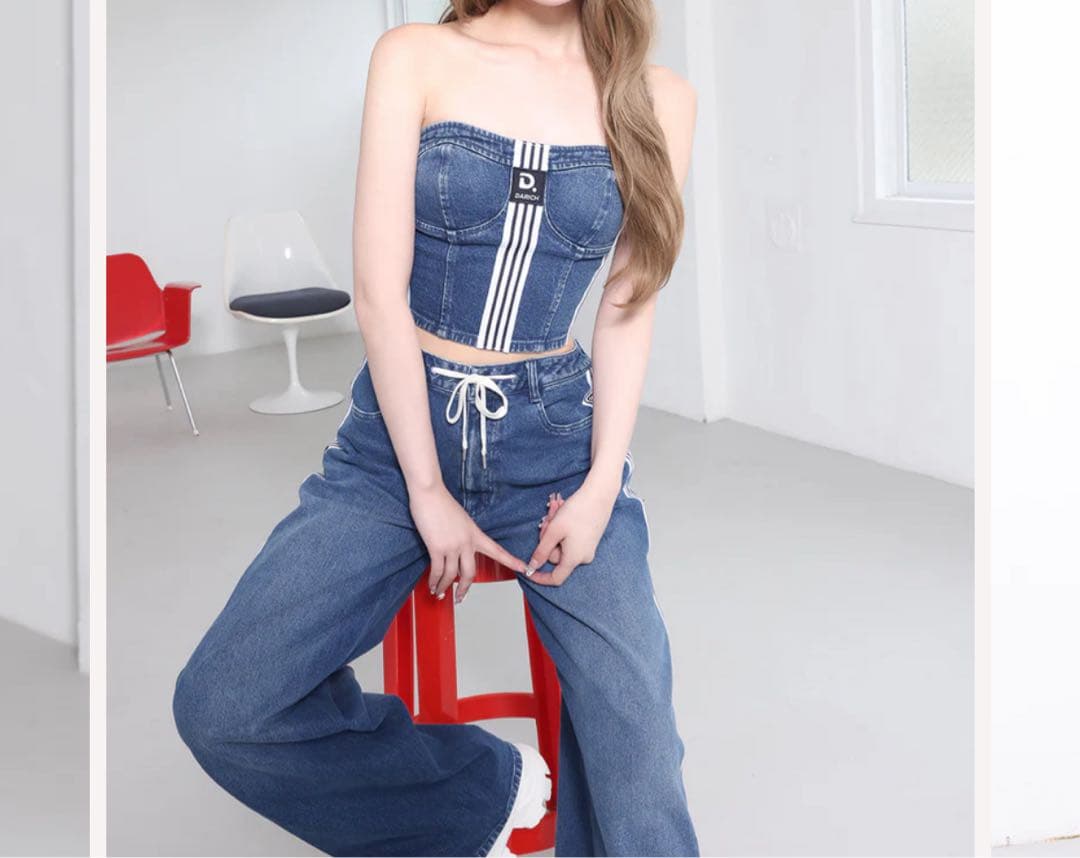 Darich リメイクライクデニムベアトップ 新品未使用タグ付き