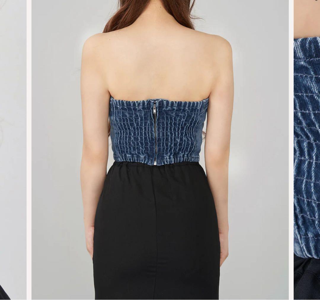 Darich リメイクライクデニムベアトップ 新品未使用タグ付き