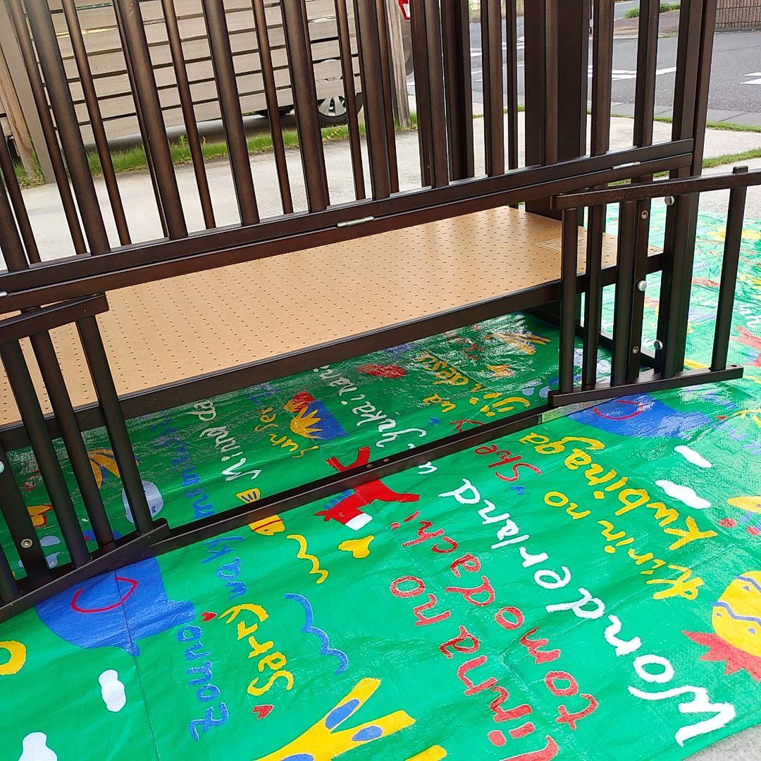 ベビーベッド　木製　中古