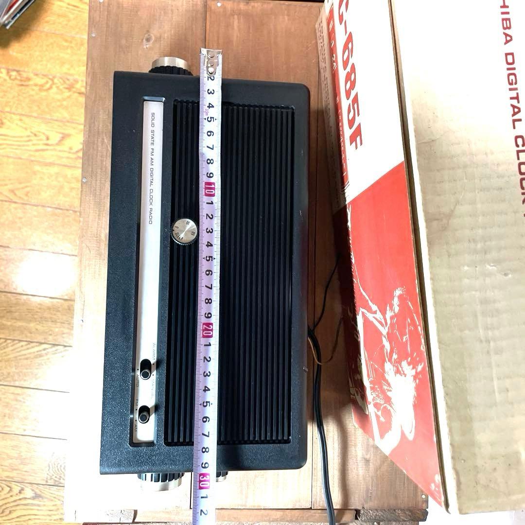 【動作OK】東芝 目覚まし パタパタ時計 FM AM ラジオ RC-685F