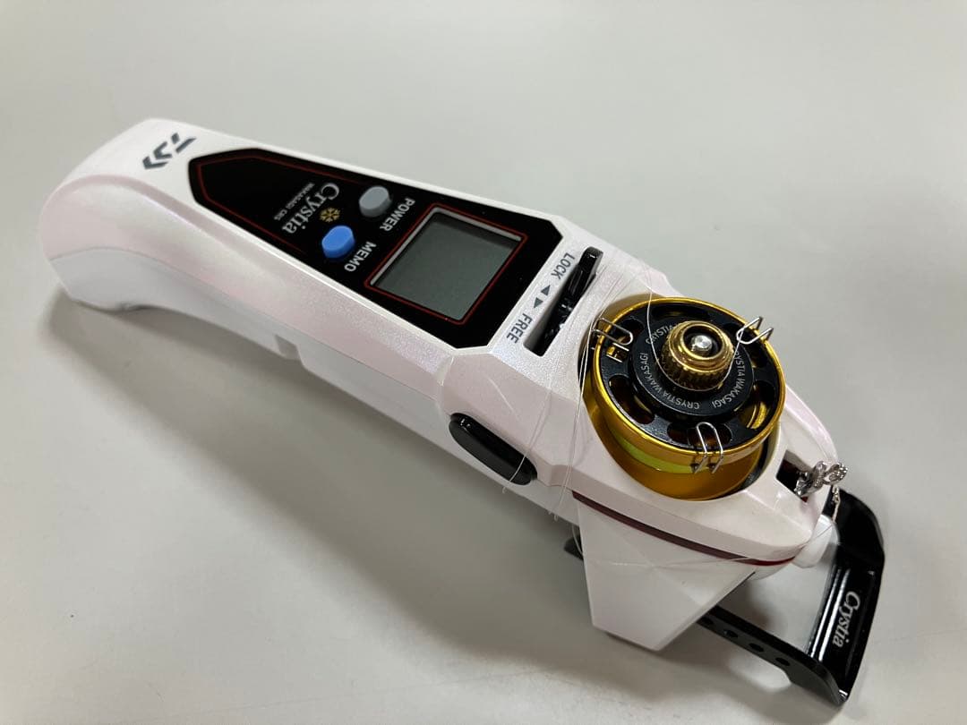 ② 美品ワカサギ電動リール　クリスティア CRS アルミスプール.ライン他付き