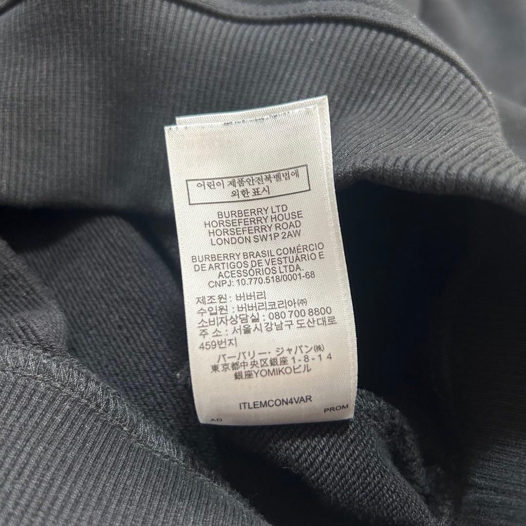 美品✨バーバリー ホースフェリーロゴプリント パーカー ブラック L