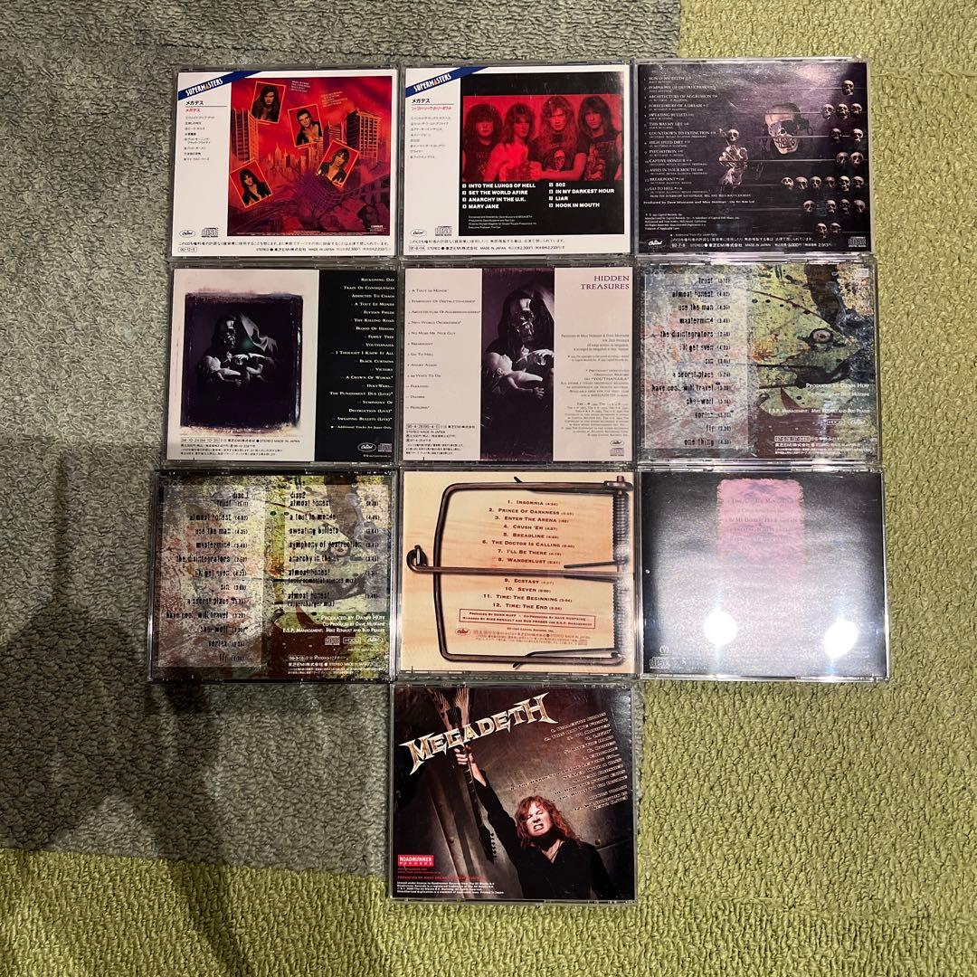 国内初回特典有盤含むMEGADETH国内帯付 CD ９枚セット