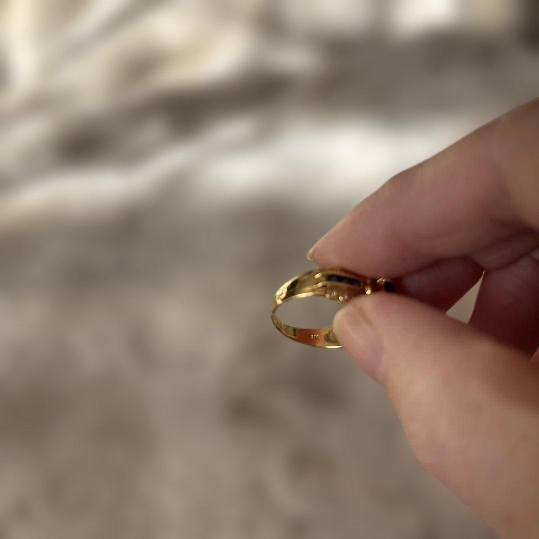 ゆな　18ゴールド サファイア リング