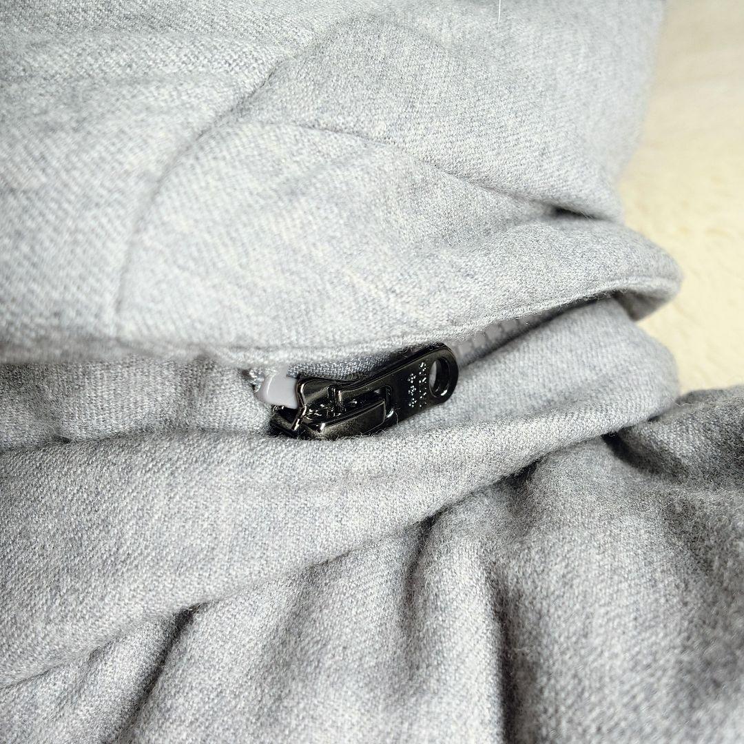 TATRAS ラビアナ ファー付 ダウンジャケット ウール Aライン グレー S