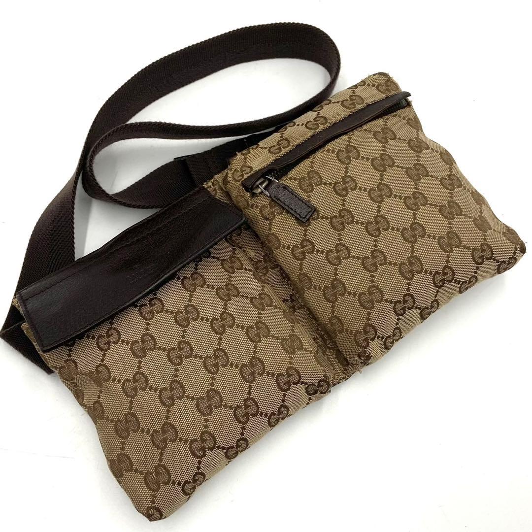 GUCCI GGキャンバス ボディバッグ ウエストバッグ 28566 グッチ