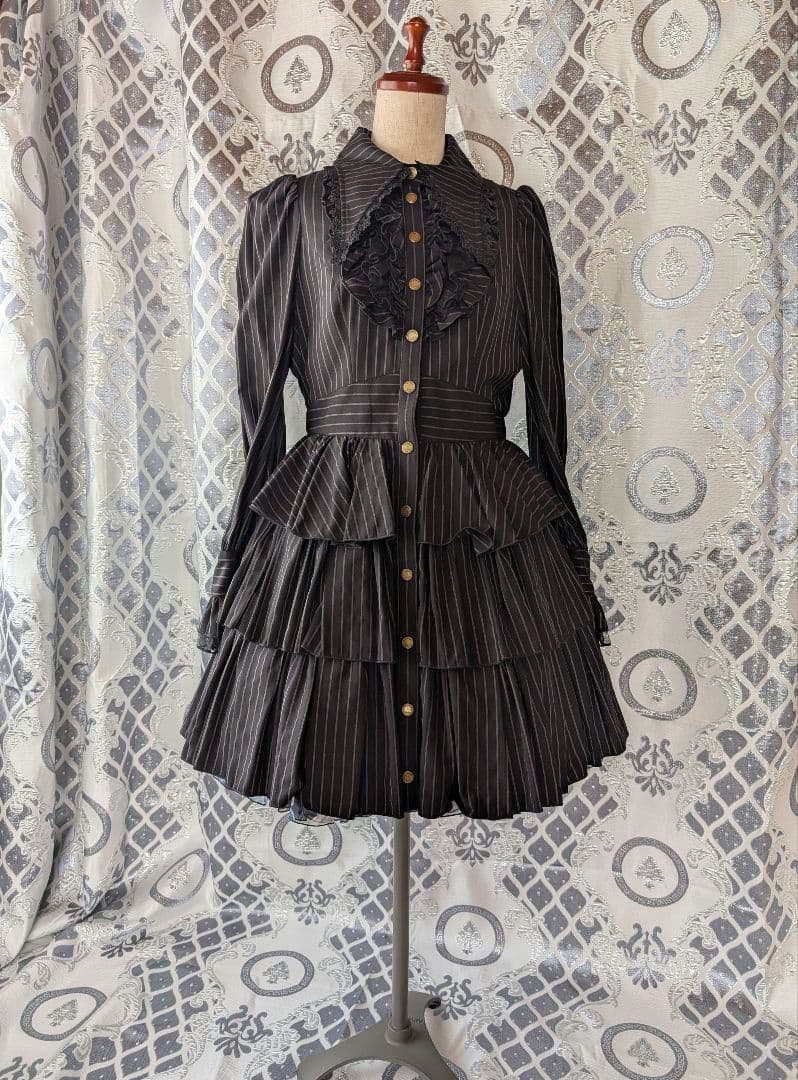 星箱works リリィ・リドル ティアードワンピース ブラック