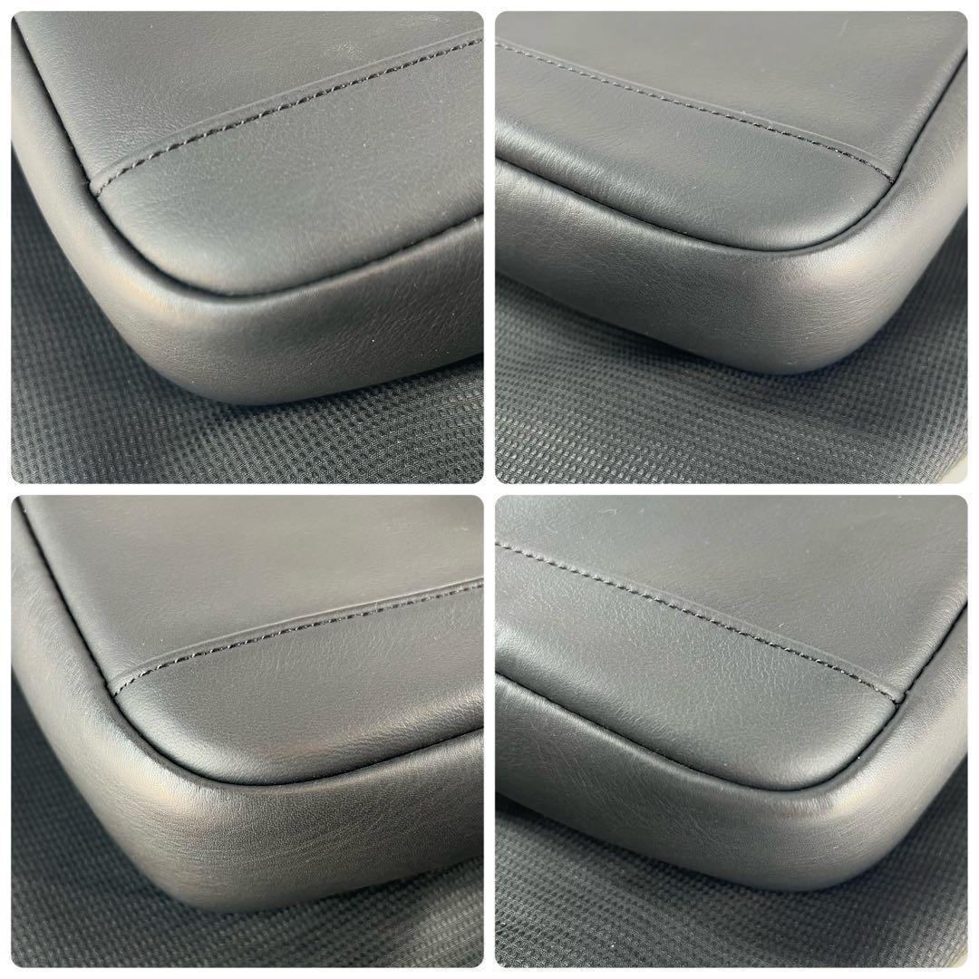 【未使用級】ダンヒル ショルダーバッグ メッセンジャーバッグ レザー ブラック