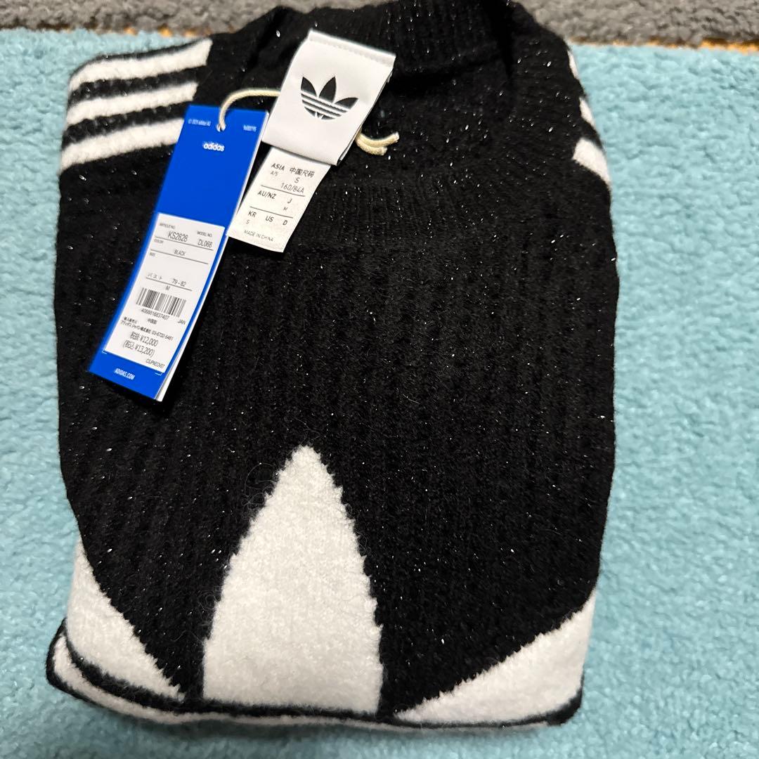 adidas originals トレフォイルロゴ クルーネック ニット