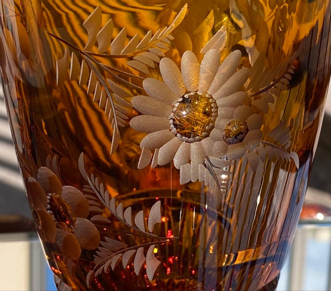 マイセンクリスタル　マイセンフラワー　花器　フラワーベース　極美品❣️