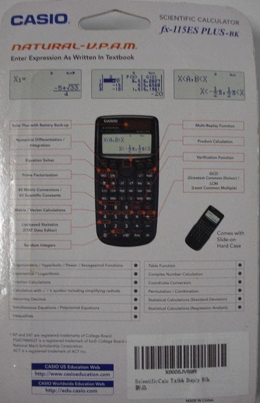 カシオ fx-115ES PLUS-BK エンジニアリング/科学電卓　並行輸入品