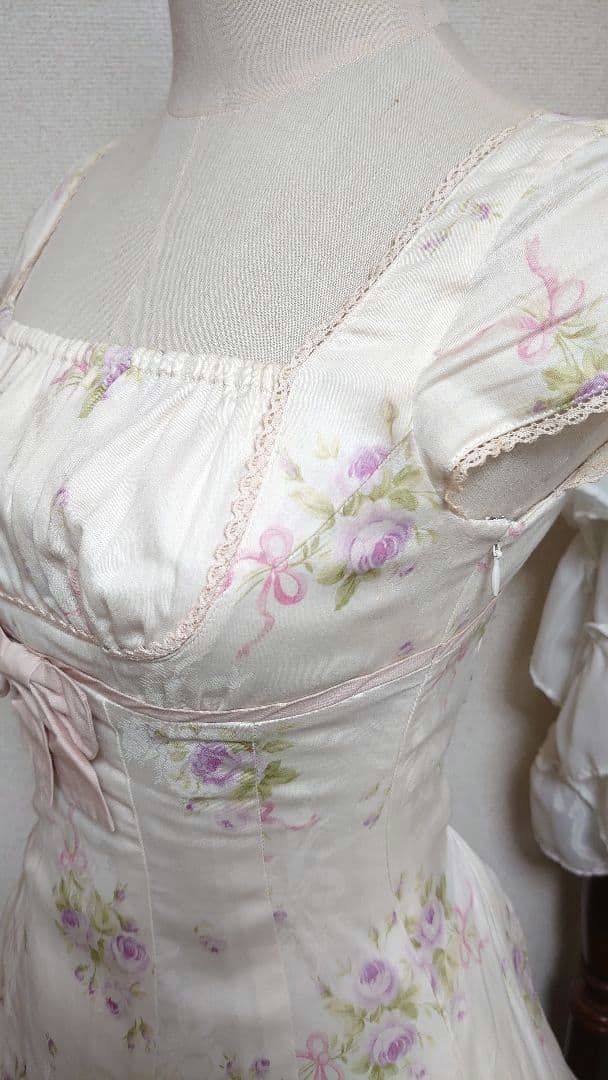 Mary Magdalene/プティブーケワンピース オフホワイト×ピンク