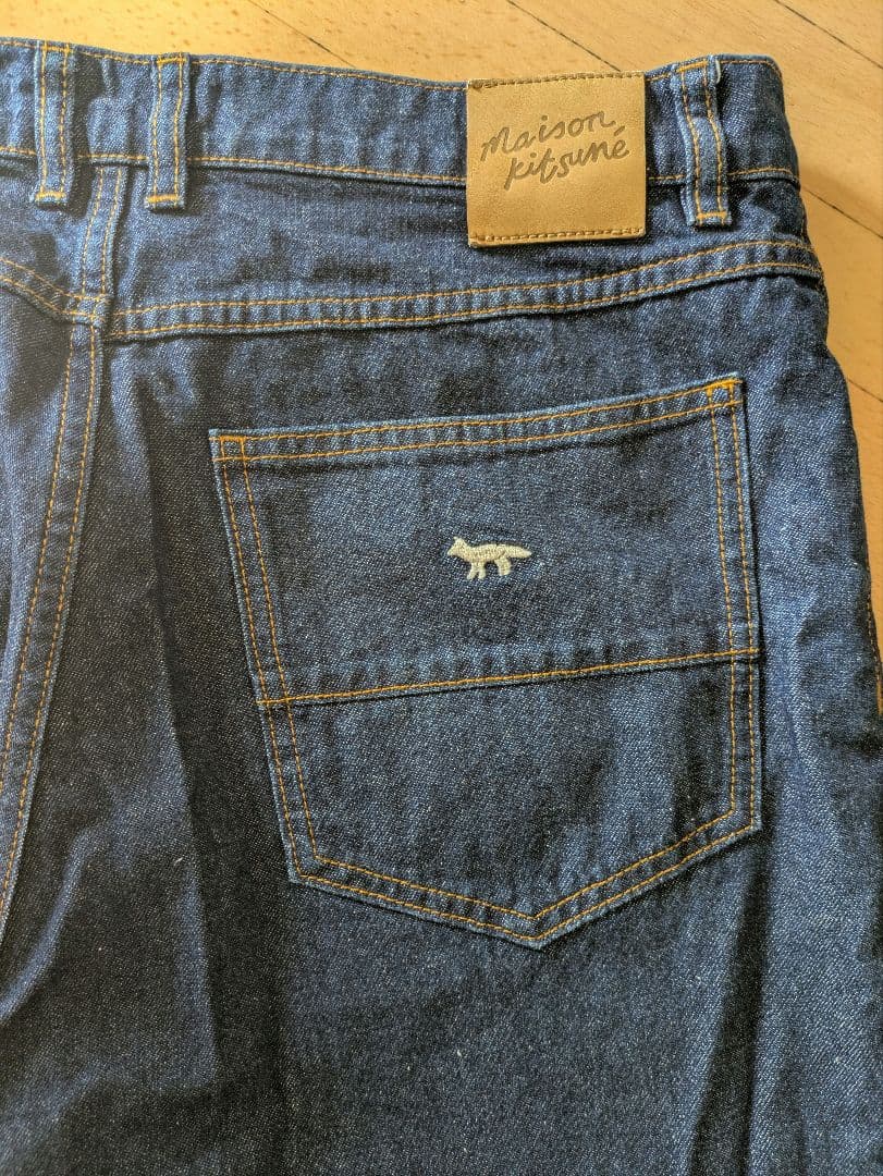 Maison Kitsuné ダークブルー ストレートデニム 31