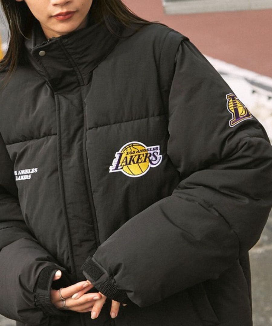 【新品】LAKERS ブラック ダウンジャケット