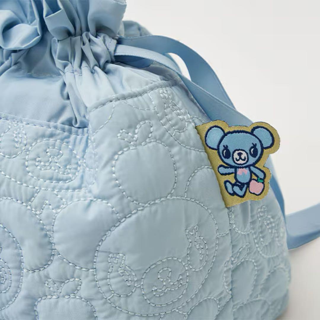 ナルミヤ ポンポネット ミントくん 総刺しゅう柄トート