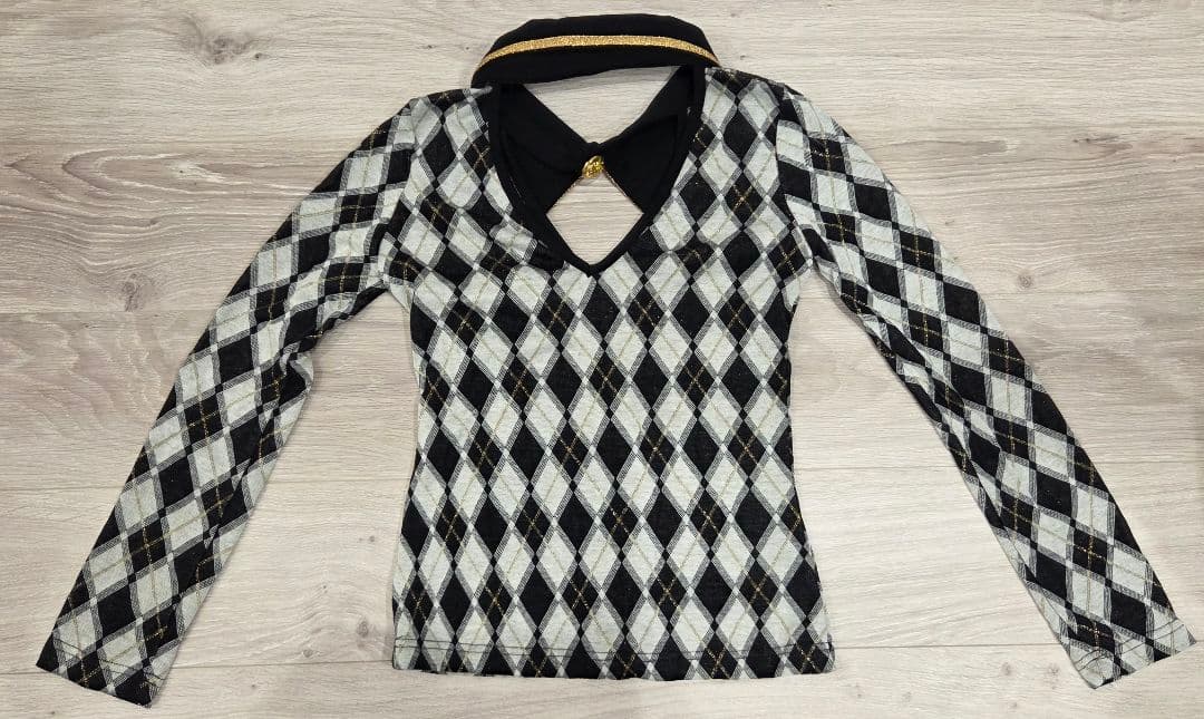d.i.a. アーガイル柄 長袖シャツ