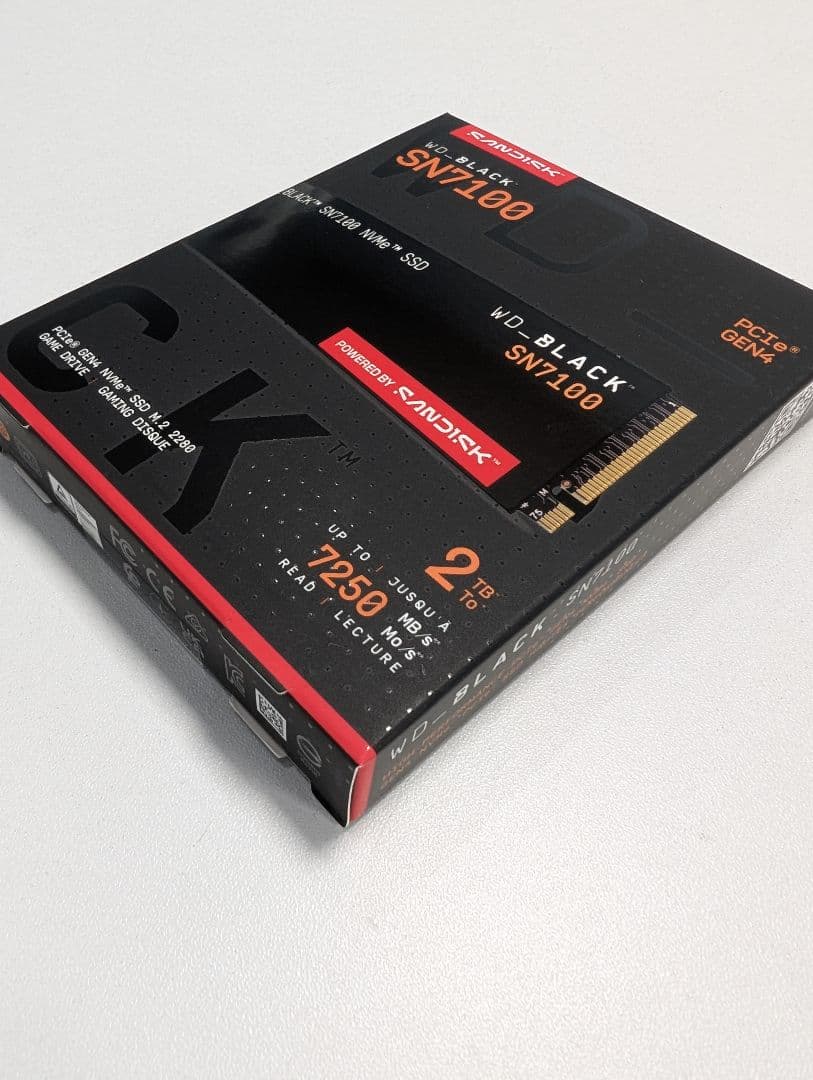 内蔵型SSD Western Digital M.2 SSD 2TB 2280 SN7100