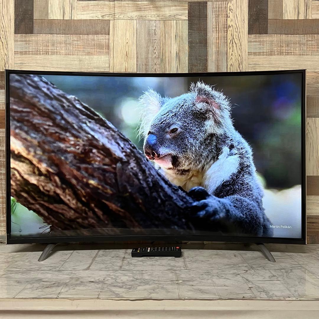 即日受渡❣️全国送料込48型スタイリッシュ曲面液晶テレビWチューナー新品リモコン