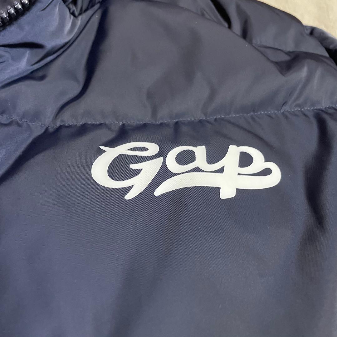 ☆美品☆Gap ネイビー ダウンジャケット ロゴ入り　XL