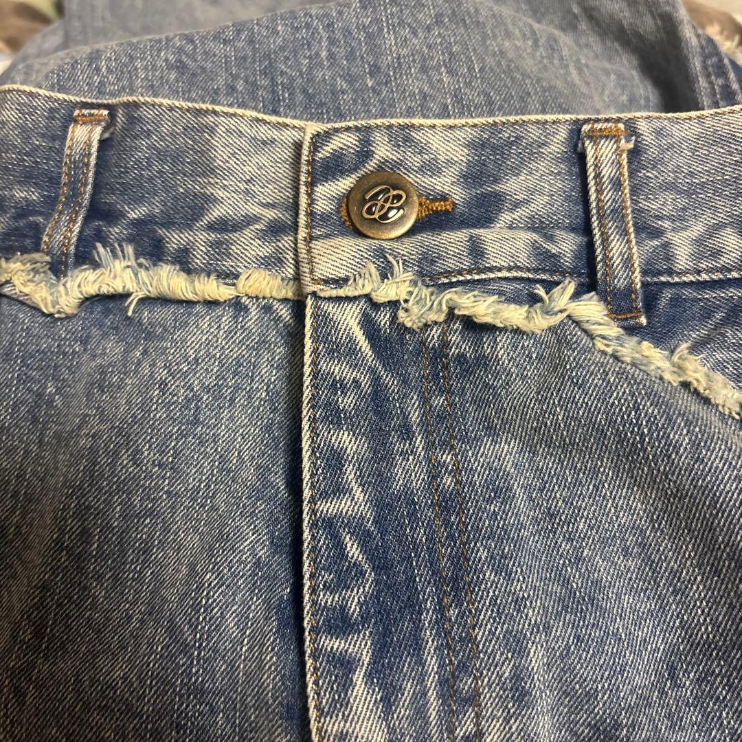 パンツ eaphi RUFFLE DETAIL DENIM PANTS