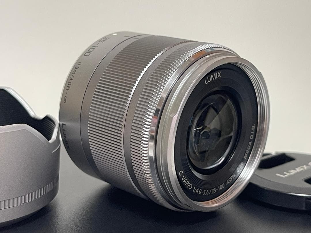 パナソニック 望遠レンズ LUMIX G 35-100mm 純正フード付き