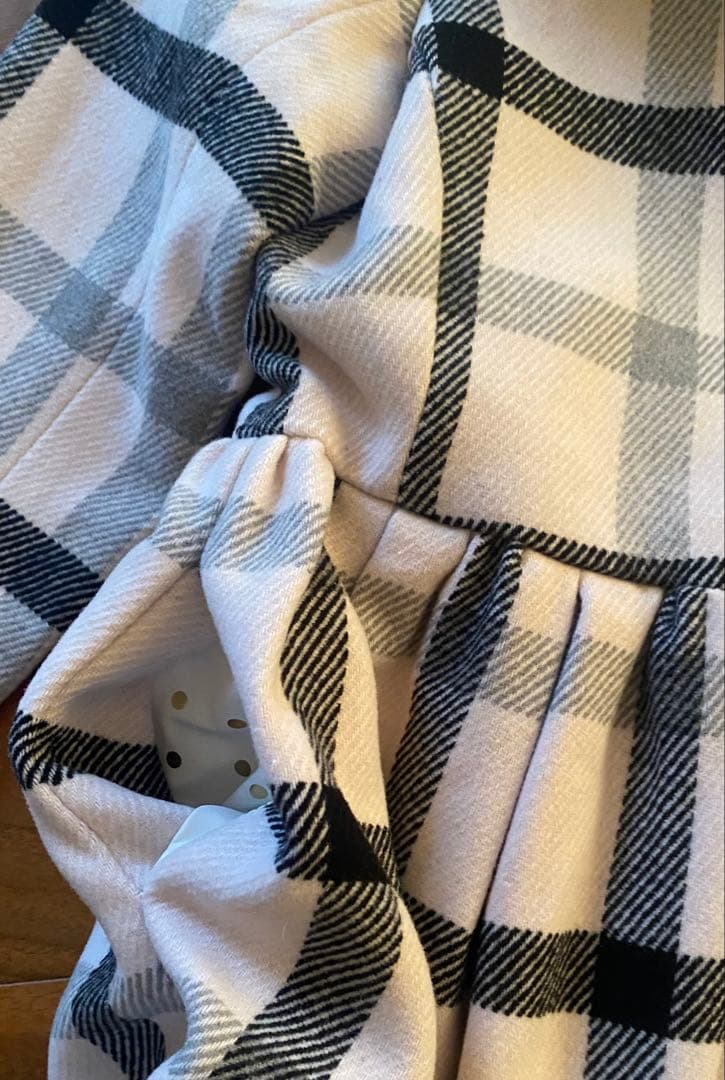 新品kate spadeケイトスペード150チェック柄ウールコート