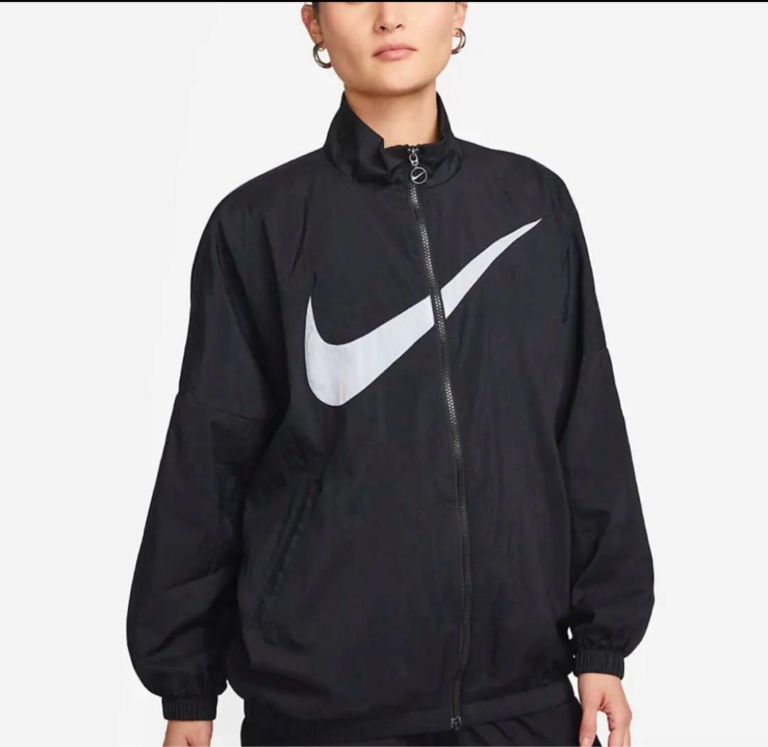 ナイキ　レディース　ウィンドブレーカー　上下セットアップ　ブラック　黒　L