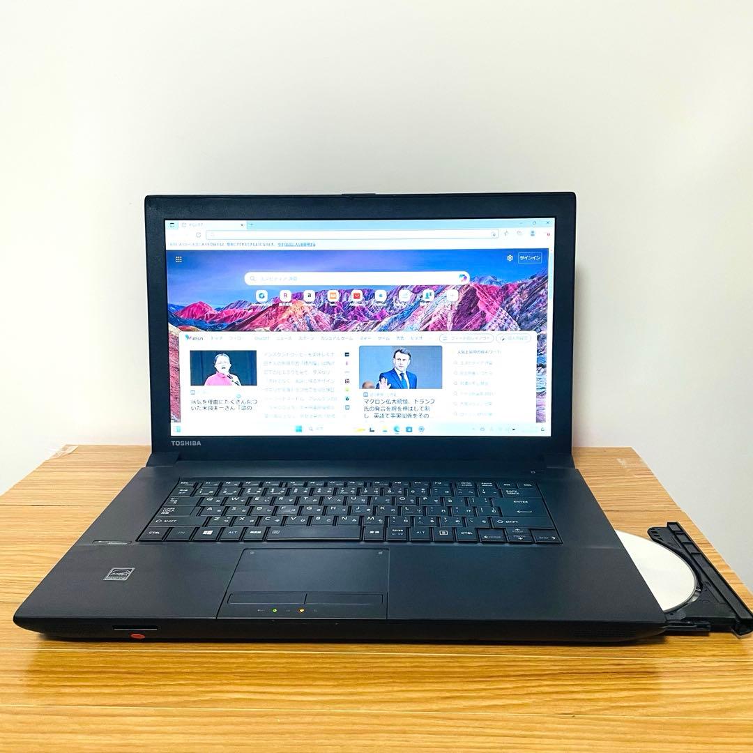 サクサクSSD 東芝ブラックノートパソコンWindows11オフィスDVD