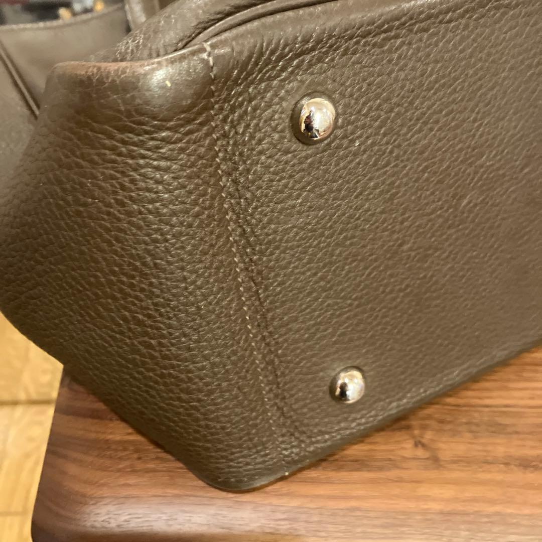 再値下げ★エルメス　こげ茶　★ヴィクトリアカバス32 ユニセックス トートバッグ