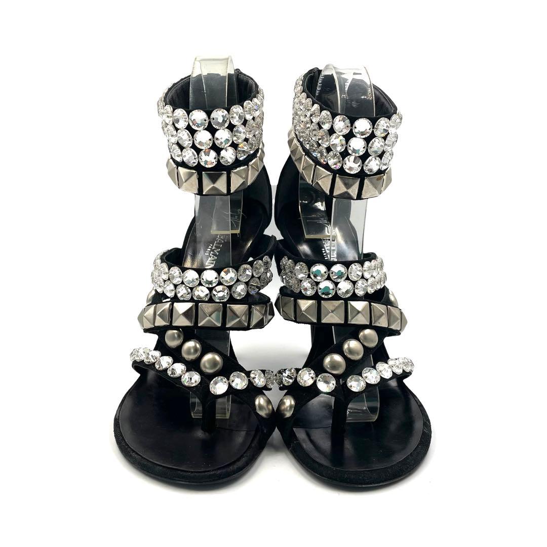 《超美品》ジュゼッペザノッティ バルマン コラボ サンダル ビジュ スタッズ