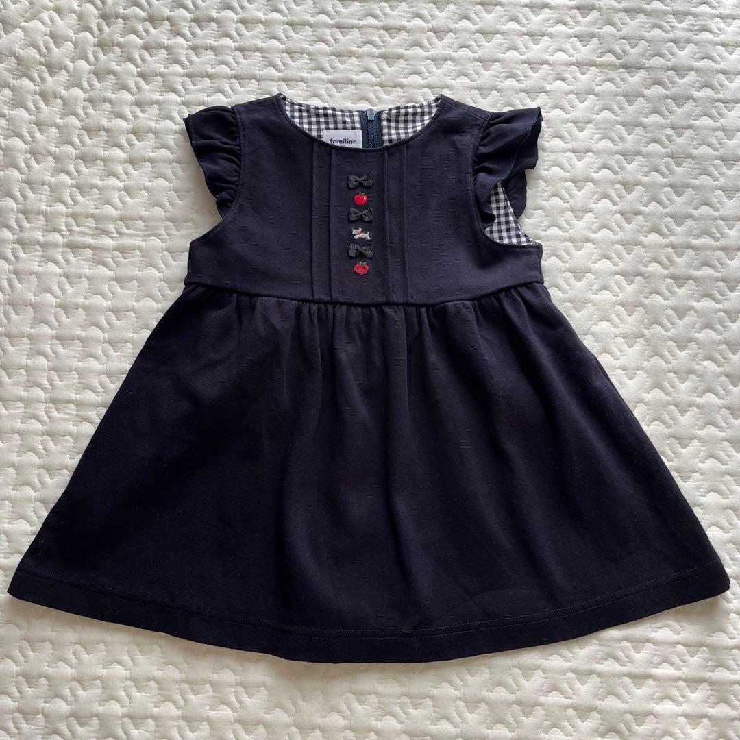 美品　ファミリア　現行ジャンパースカート　80