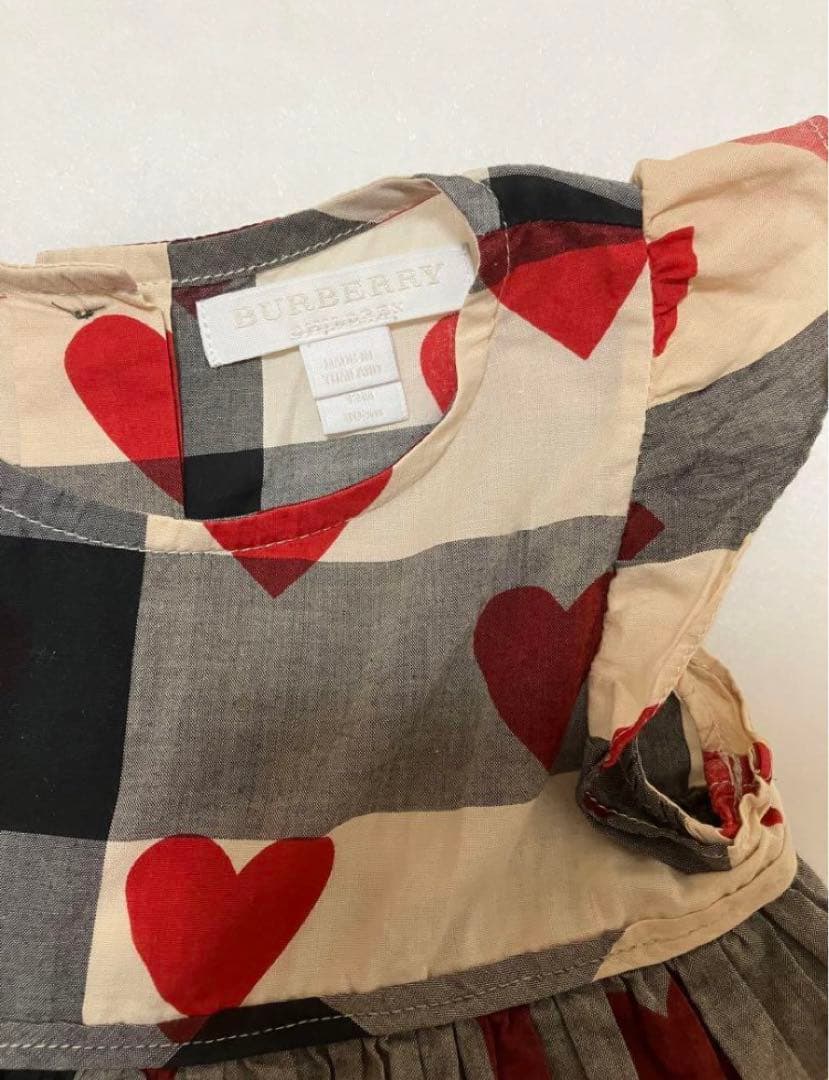 バーバリー　ハート　半袖ワンピース　チュニック　12m 80cm