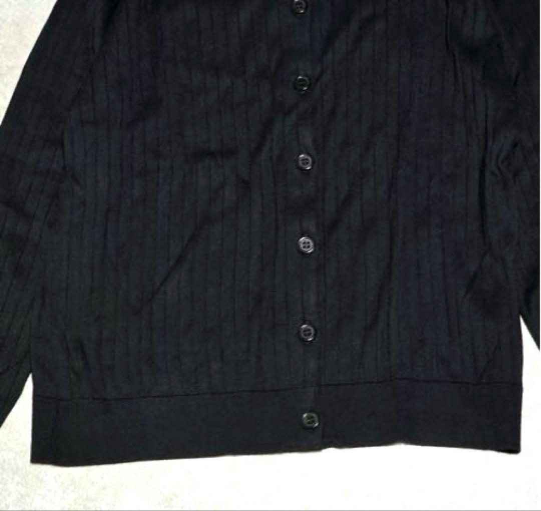 美品 ジョンスメドレー M カーディガン シーアイランドコットン 黒