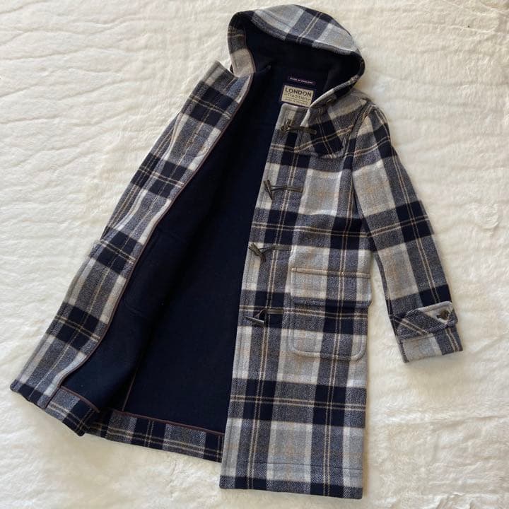 LONDON Tradition チェックメルトンダッフルコート