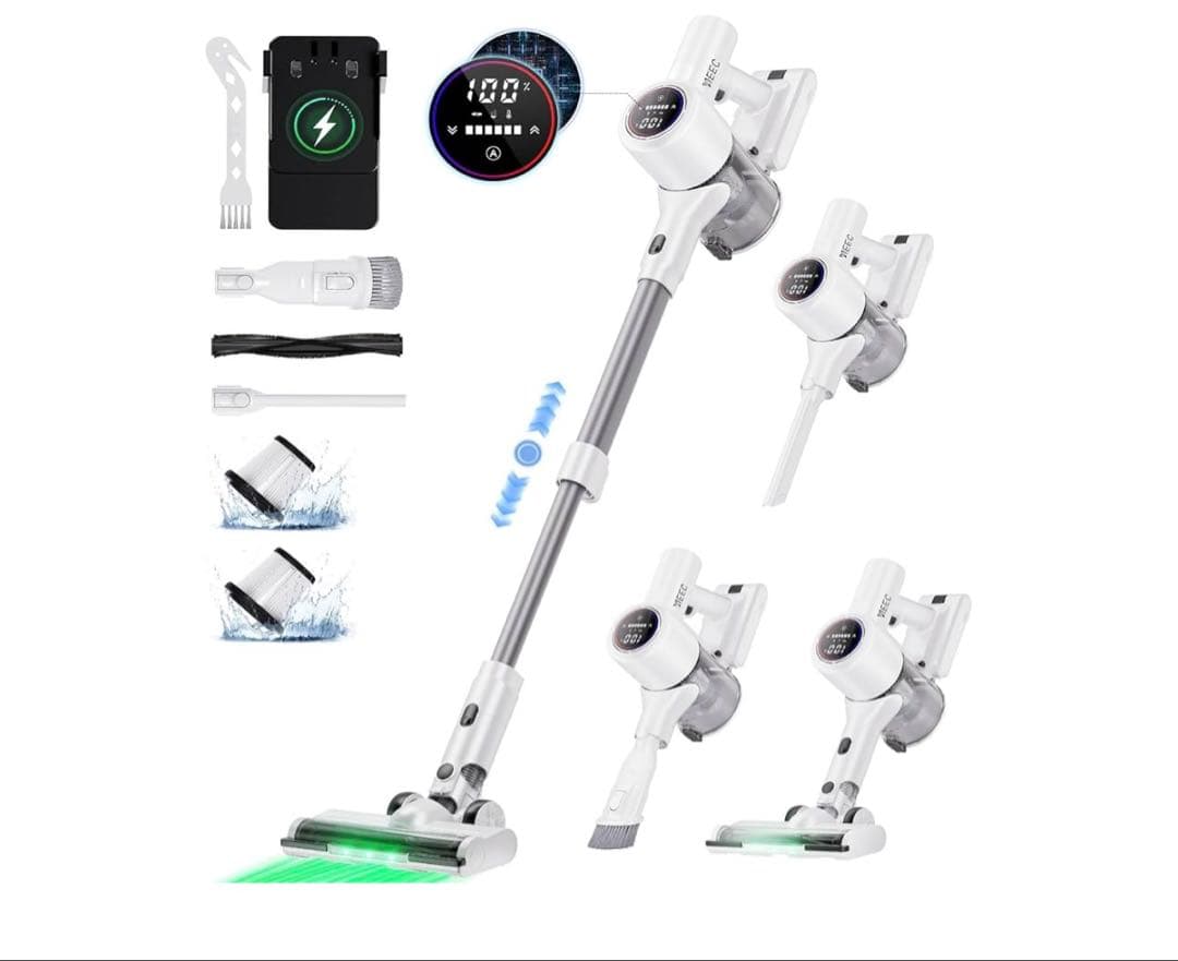 掃除機 コードレス【6月新登場！55Kpa超強力吸引業界革新！AI汚れ自動検知