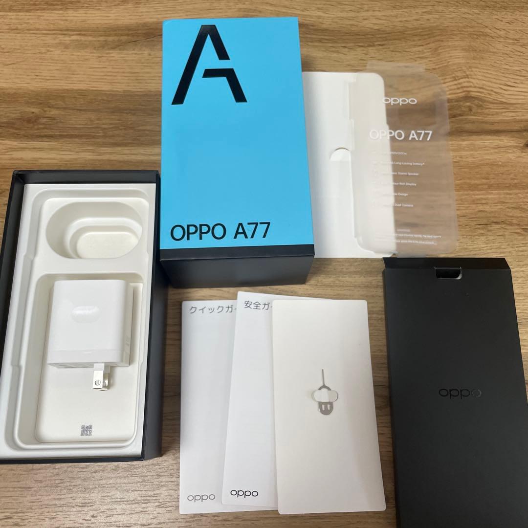 OPPO A77 ブラック　スマートフォン