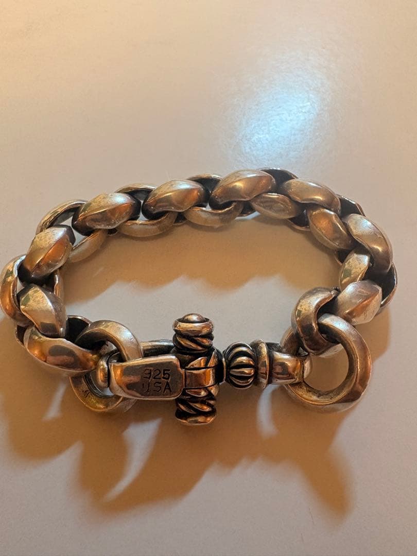 Leonard Kahnour シルバー925 チェーンブレスレット　約21㎝