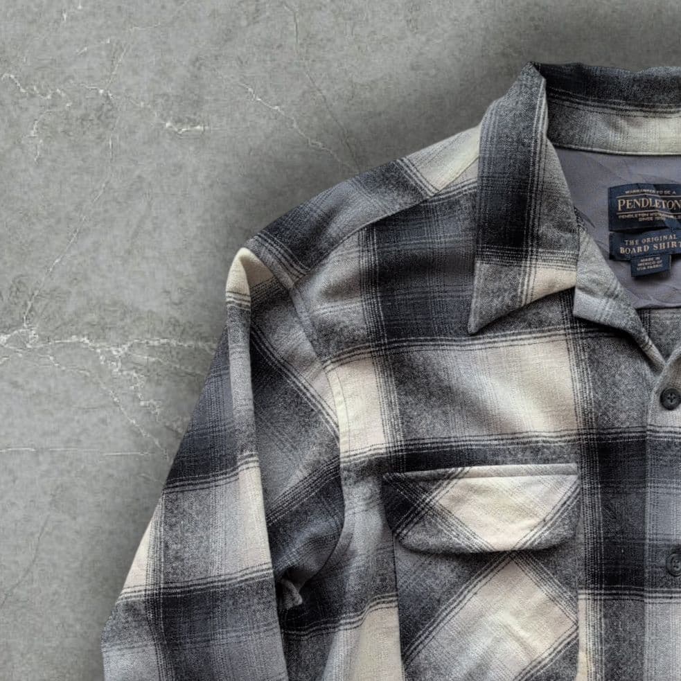 ♦*%様 ペンドルトン ボードシャツ ループカラー Lサイズ ブラック・ホワイト