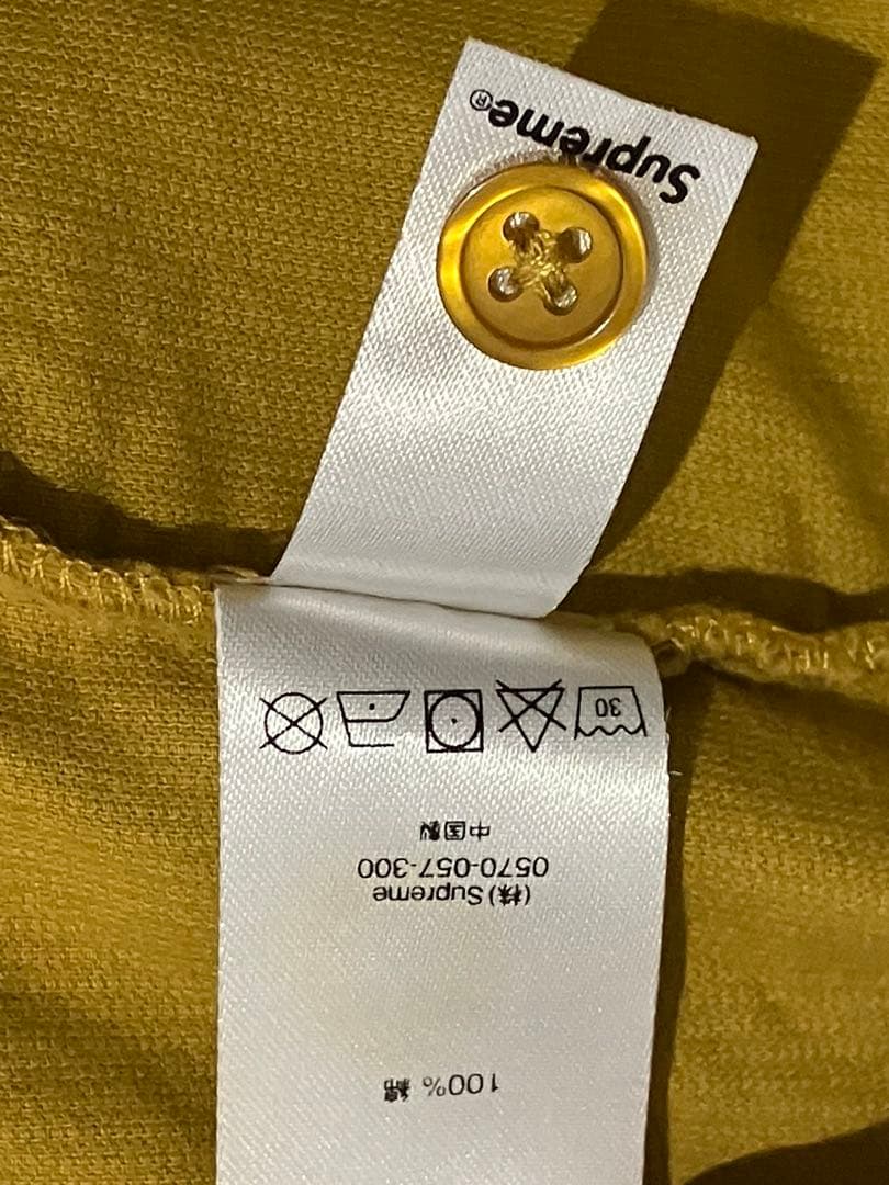 supreme 刺繍ロゴ　コーデュロイシャツ　L キムタク着用モデル