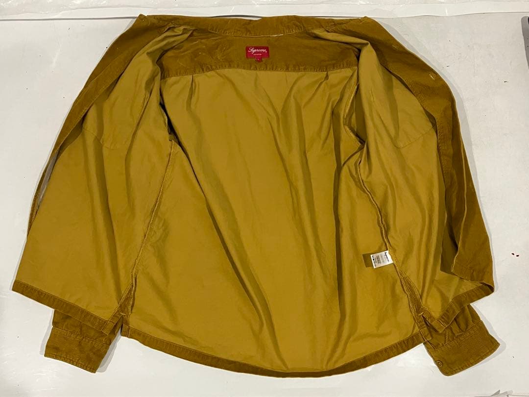 supreme 刺繍ロゴ　コーデュロイシャツ　L キムタク着用モデル