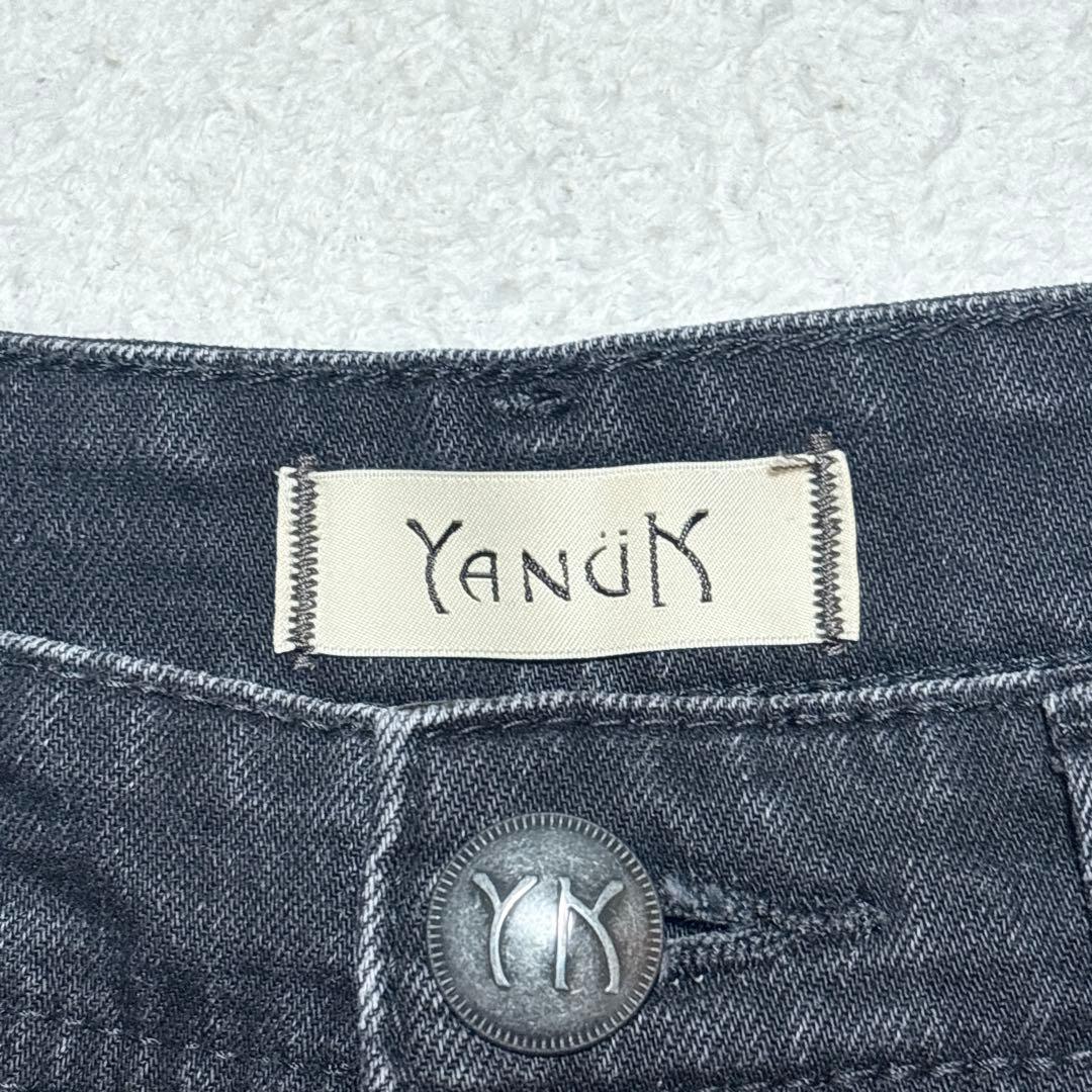 【美品】YANUK ボーイズストレート Lea レア ブラック デニム 26