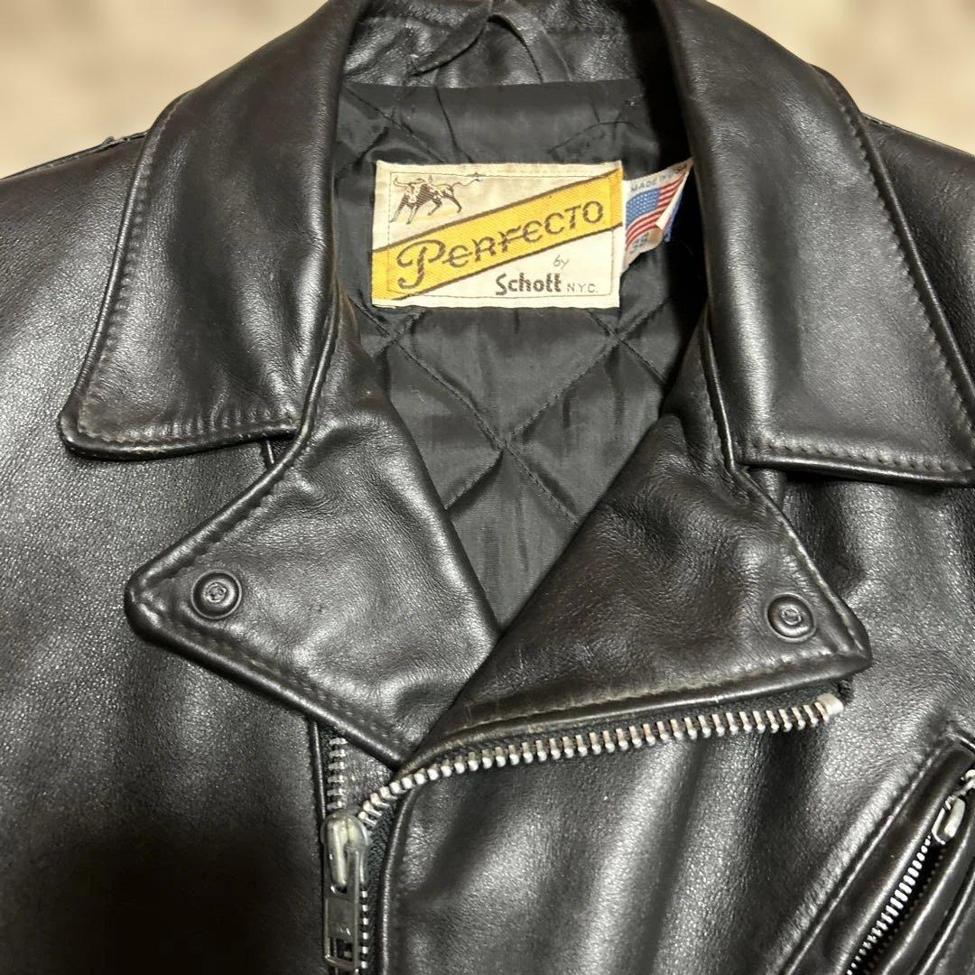 7*0様 schottレザーライダース618カスタムモヒカン小川牛タグワンスター