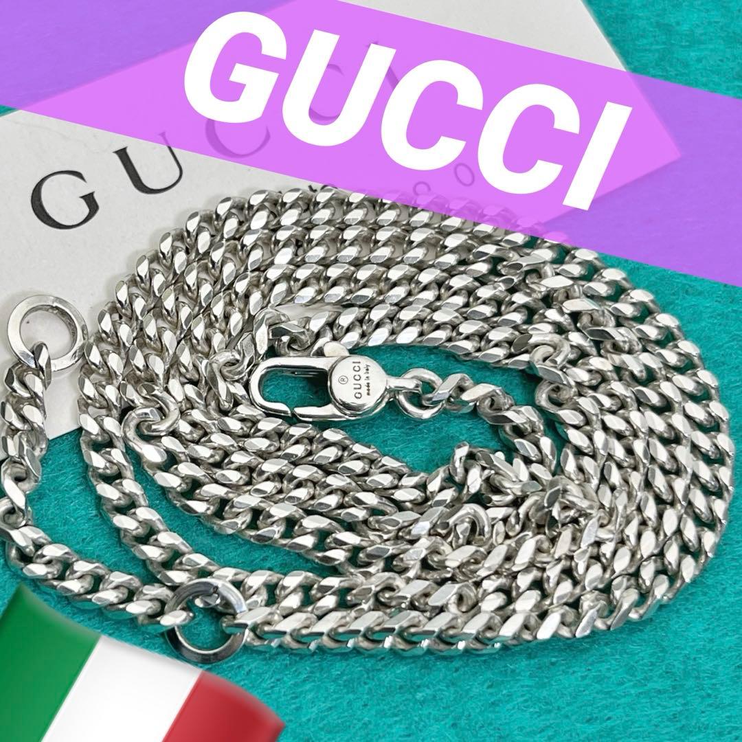 美品‼️GUCCI 3ミリ　中太喜平チェーンネックレス
