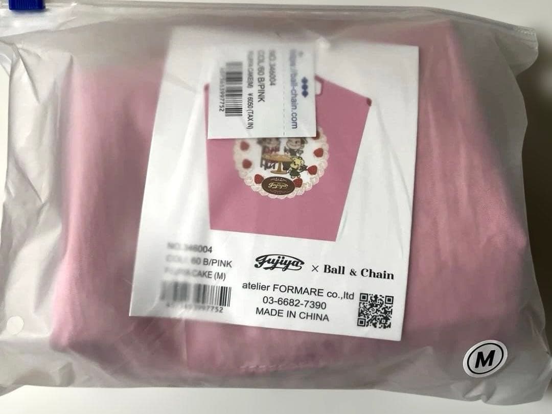 ボールアンドチェーン×ペコちゃんケーキ柄（不二家限定ピンク色）Mサイズ 未使用