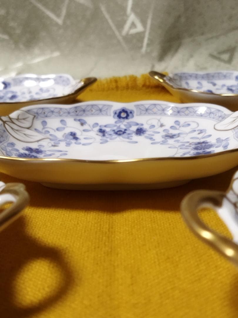 NARUMI ナルミ ミラノ 持ち手付き スクエア プレート 皿 5枚　未使用