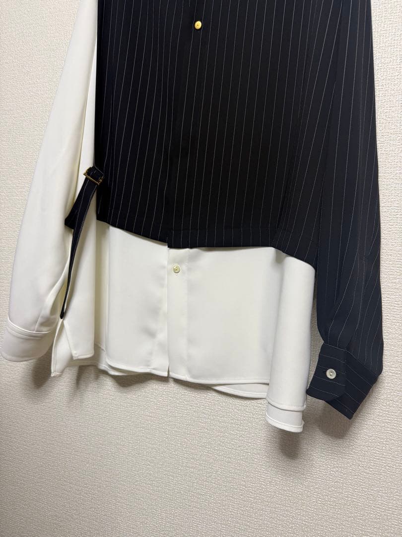 CULLNI 22SS ストライプ　シャツ　スラックス　ブラック　セットアップ