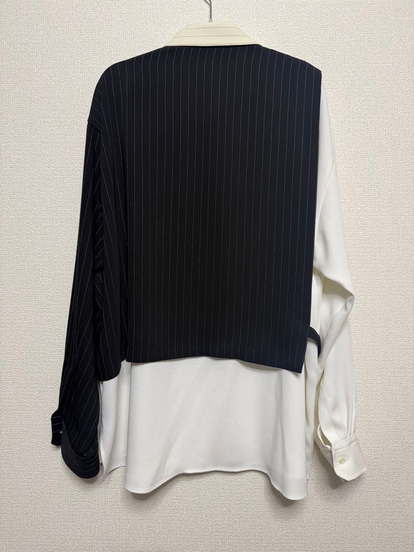 CULLNI 22SS ストライプ　シャツ　スラックス　ブラック　セットアップ