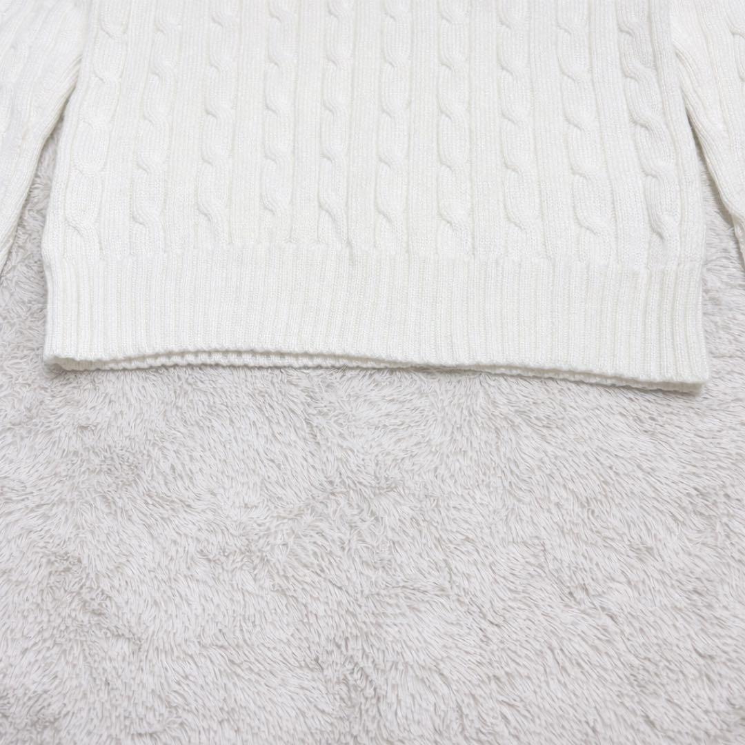 【美品】POLO RALPH LAUREN ケーブルセーター ネイビーポニー